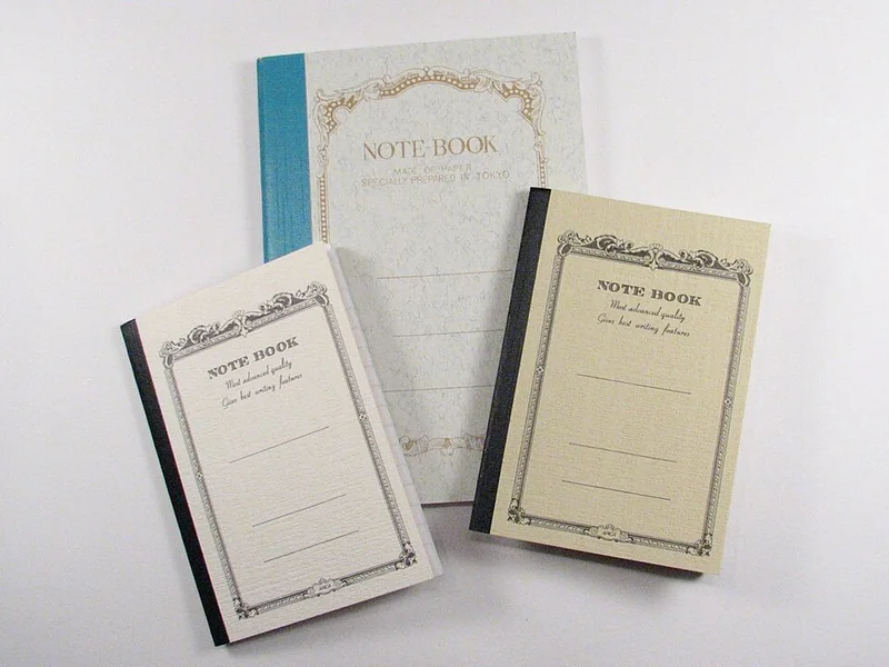 Notebooks with different coloured covers
