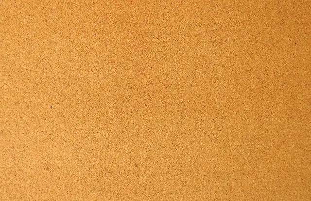Close view of a cork bulletin-board surface