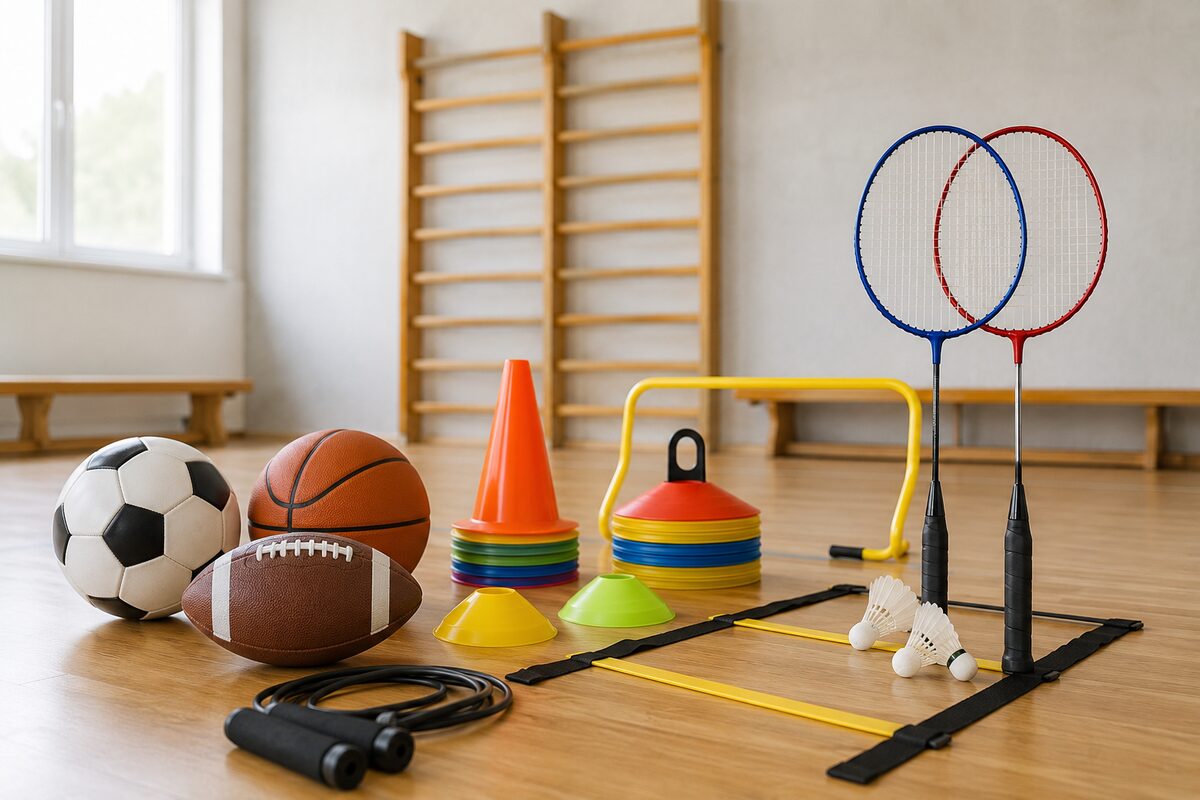 Football, basketball, badminton and training equipment for school physical education